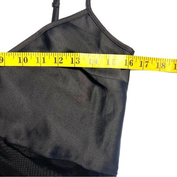 French Connection Satin Mesh Slip Dress Black Long Sz 4 Whimsigoth Grunge 90’s - Picture 8 of 10